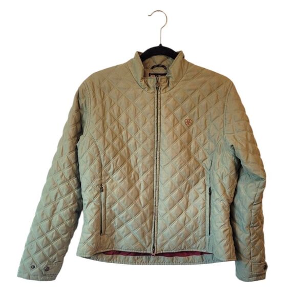 Ariat Women's Sage Green Quilted Chore Jacket Size L - Picture 1 of 7